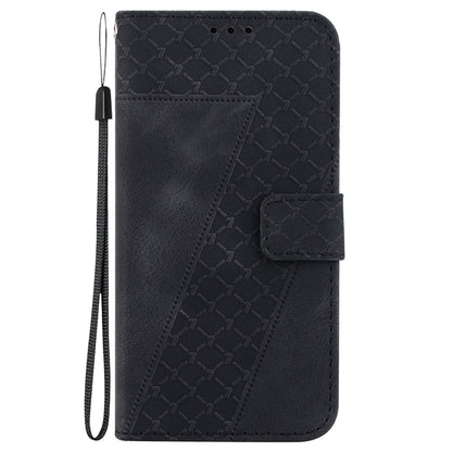 For Google Pixel 9 Pro 7-shaped Embossed Leather Phone Case(Black) - Google Cases by PMC Jewellery | Online Shopping South Africa | PMC Jewellery | Buy Now Pay Later Mobicred