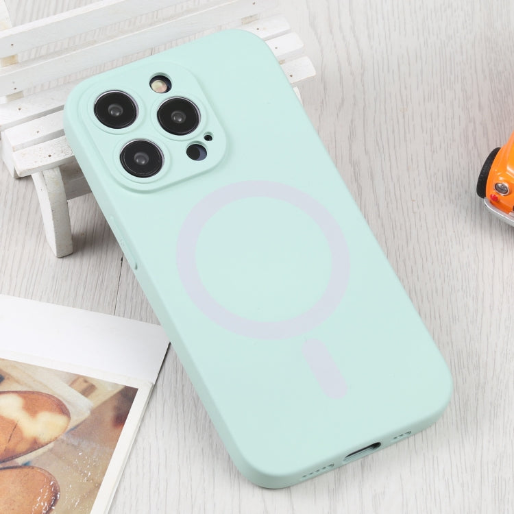 For iPhone 15 Pro Liquid Silicone Magsafe Phone Case(Light Cyan) - iPhone 15 Pro Cases by PMC Jewellery | Online Shopping South Africa | PMC Jewellery