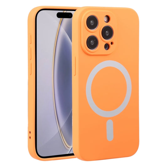 For iPhone 16 Pro Max Liquid Silicone Magsafe Phone Case(Orange) - iPhone 16 Pro Max Cases by PMC Jewellery | Online Shopping South Africa | PMC Jewellery | Buy Now Pay Later Mobicred