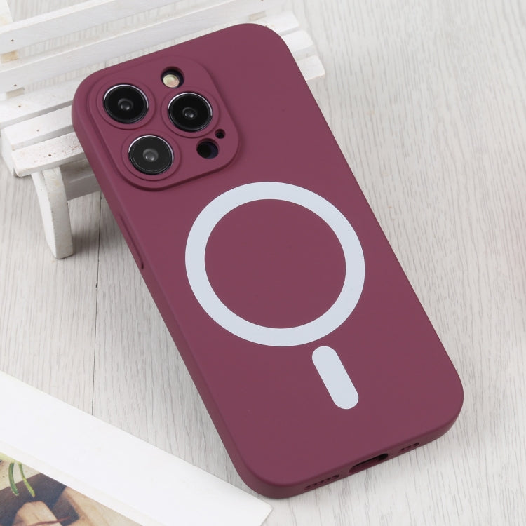 For iPhone 16 Pro Liquid Silicone Magsafe Phone Case(Wine Red) - iPhone 16 Pro Cases by PMC Jewellery | Online Shopping South Africa | PMC Jewellery | Buy Now Pay Later Mobicred