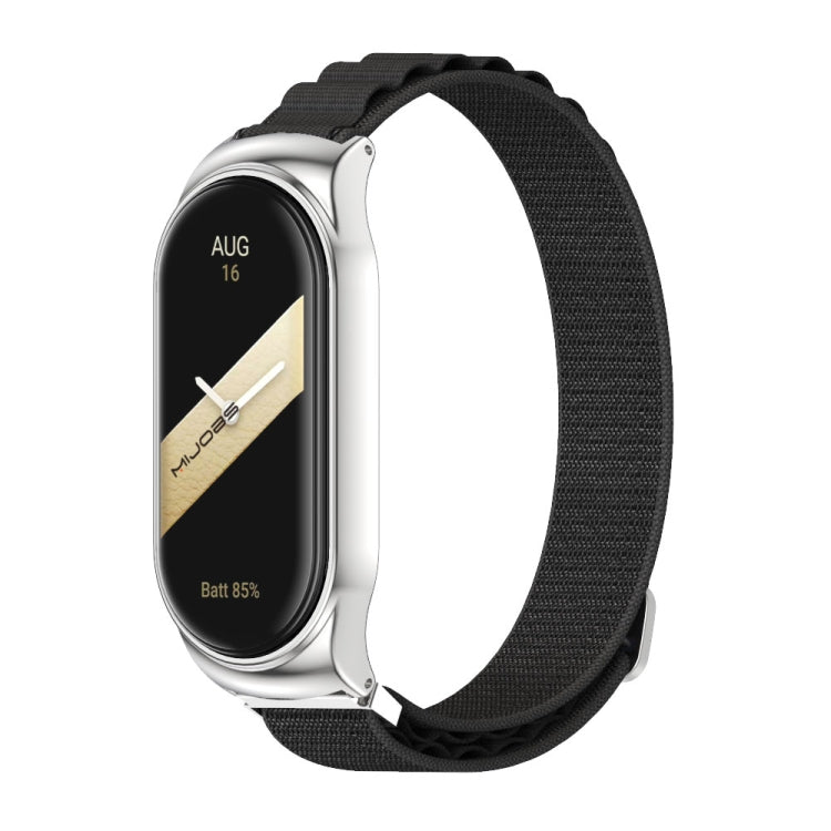 For Xiaomi Mi Band 8 Mijobs CS Case Nylon Breathable Watch Band(Black Silver) - free shipping - PMc TechLife - Order now!