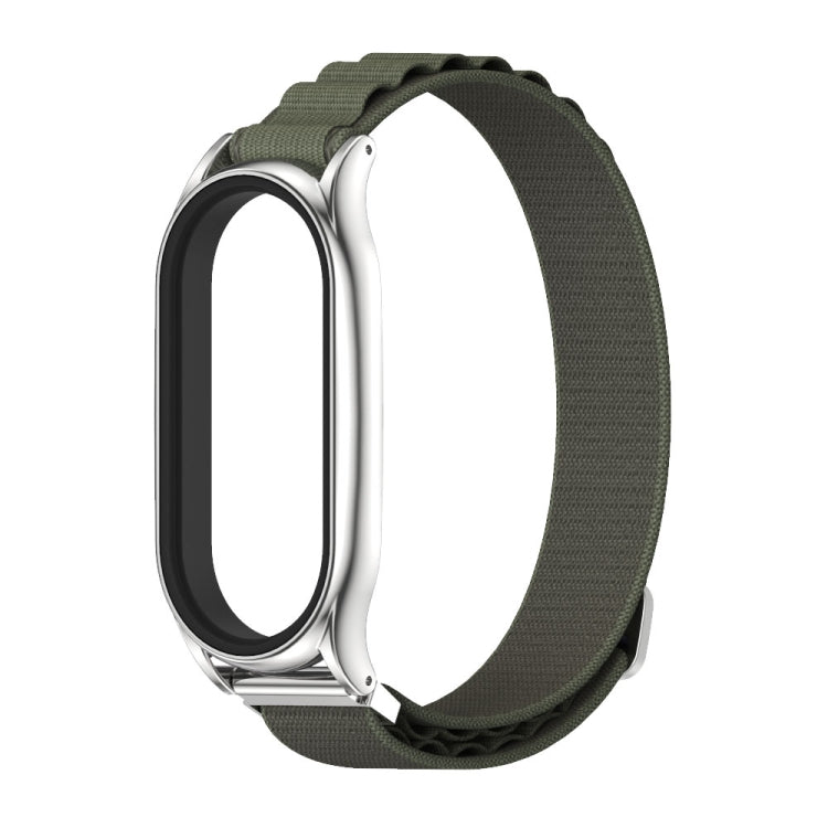 For Xiaomi Mi Band 8 Mijobs Plus Case Nylon Breathable Watch Band(Army Green Silver) - free shipping - PMc TechLife - Order now!