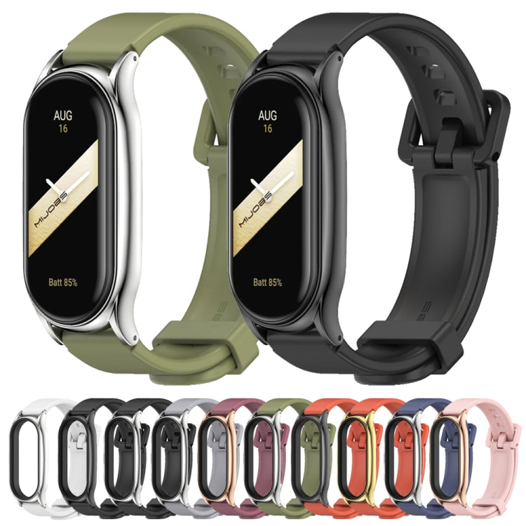 For Xiaomi Mi Band 8 Mijobs Plus Case Silicone Watch Band(Wine Red Rose Gold) - free shipping - PMc TechLife - Order now!