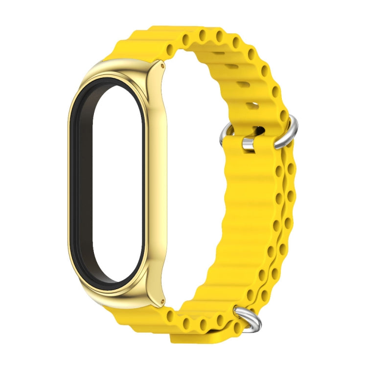 For Xiaomi Mi Band 8 Mijobs CS Case Marine Silicone Breathable Watch Band(Yellow Gold) - free shipping - PMc TechLife - Order now!