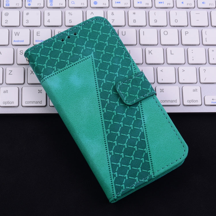 For Honor Magic6 Pro Seven-shaped Embossed Leather Phone Case(Green) - Honor Cases by PMC Jewellery | Online Shopping South Africa | PMC Jewellery | Buy Now Pay Later Mobicred