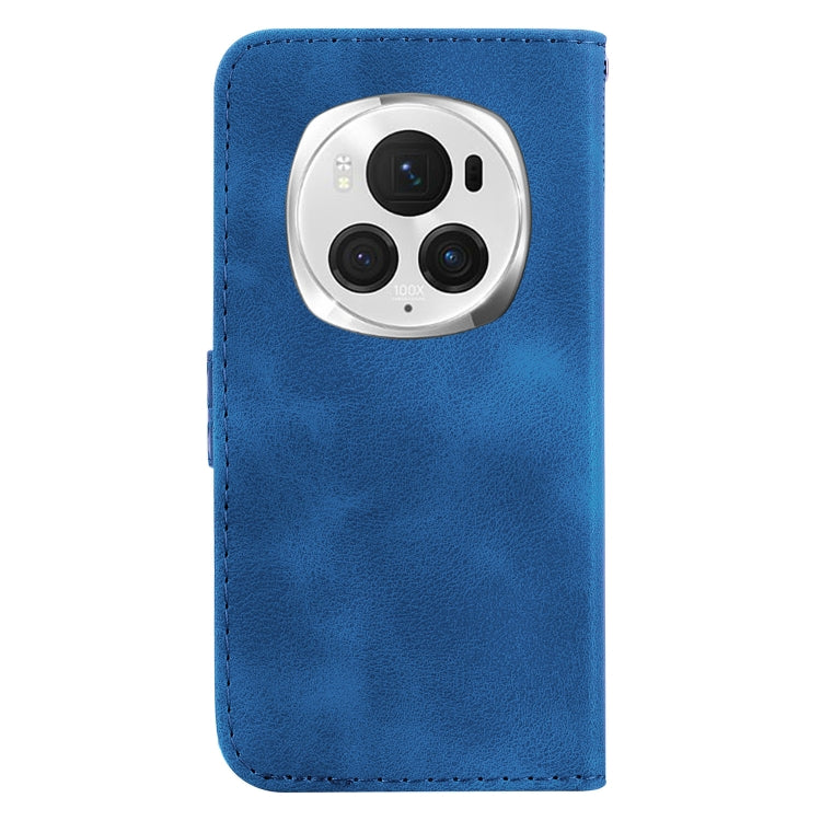 For Honor Magic6 Pro Seven-shaped Embossed Leather Phone Case(Blue) - Honor Cases by PMC Jewellery | Online Shopping South Africa | PMC Jewellery | Buy Now Pay Later Mobicred