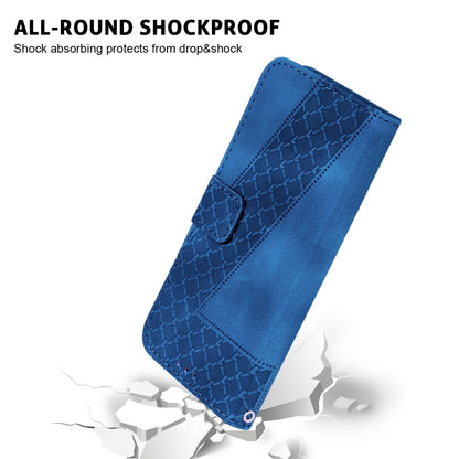 For Honor Magic6 Pro Seven-shaped Embossed Leather Phone Case(Blue) - Honor Cases by PMC Jewellery | Online Shopping South Africa | PMC Jewellery | Buy Now Pay Later Mobicred