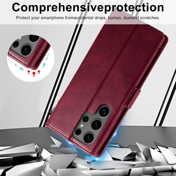 For Samsung Galaxy S24 Ultra LC.IMEEKE RFID Anti-theft Leather Phone Case(Red) - Galaxy S24 Ultra 5G Cases by LC.IMEEKE | Online Shopping South Africa | PMC Jewellery | Buy Now Pay Later Mobicred