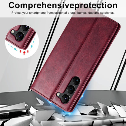 For Samsung Galaxy S24 LC.IMEEKE RFID Anti-theft Leather Phone Case(Red) - Galaxy S24 5G Cases by LC.IMEEKE | Online Shopping South Africa | PMC Jewellery | Buy Now Pay Later Mobicred