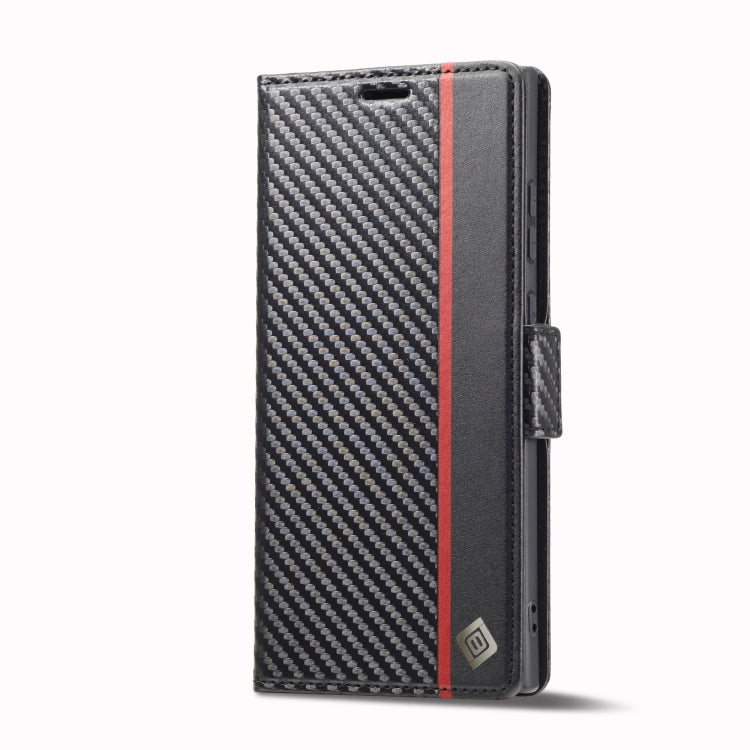 For Samsung Galaxy S24 Ultra 5G LC.IMEEKE Carbon Fiber Leather Phone Case(Vertical Black) - free shipping - PMC Jewellery - Order now!