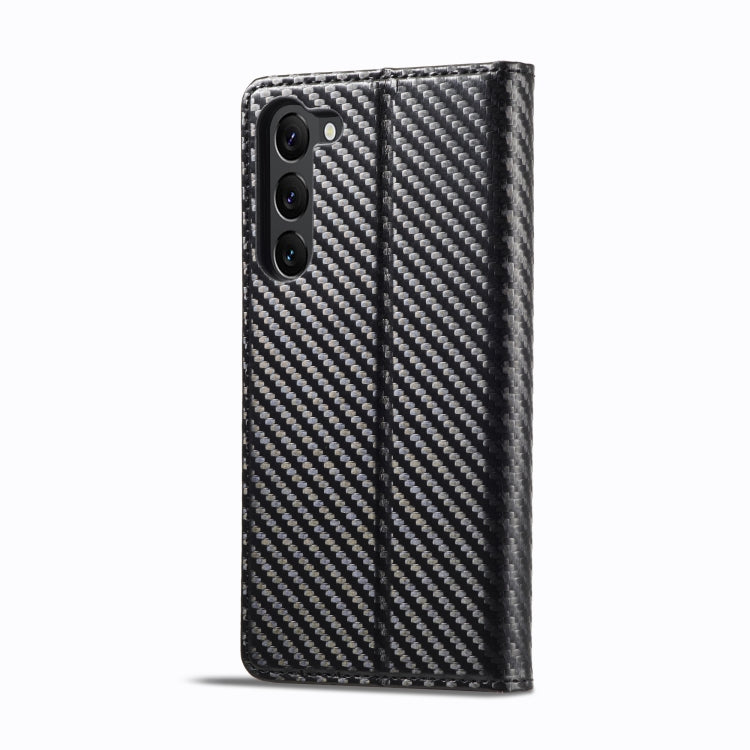 For Samsung Galaxy S24+ 5G LC.IMEEKE Carbon Fiber Leather Phone Case(Vertical Black) - Galaxy S24+ 5G Cases by LC.IMEEKE | Online Shopping South Africa | PMC Jewellery | Buy Now Pay Later Mobicred