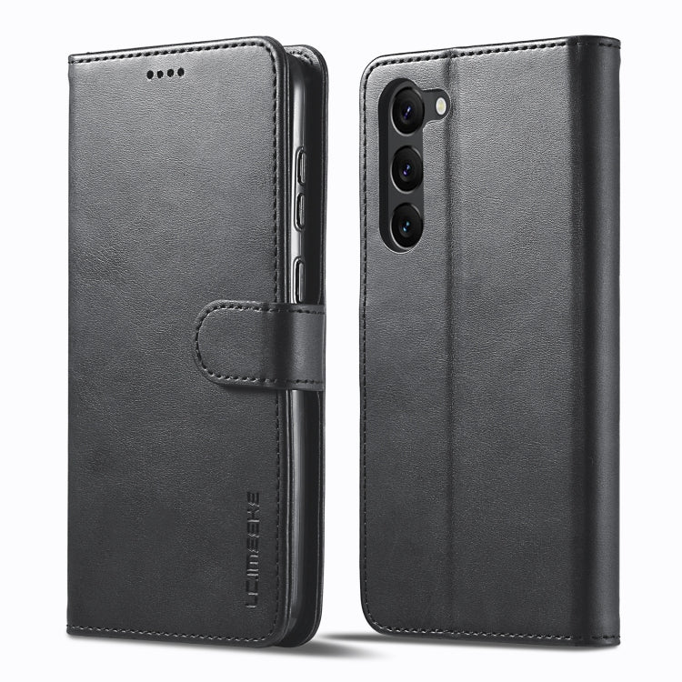 For Samsung Galaxy S24 5G LC.IMEEKE Calf Texture Leather Phone Case(Black) - Galaxy S24 5G Cases by LC.IMEEKE | Online Shopping South Africa | PMC Jewellery | Buy Now Pay Later Mobicred