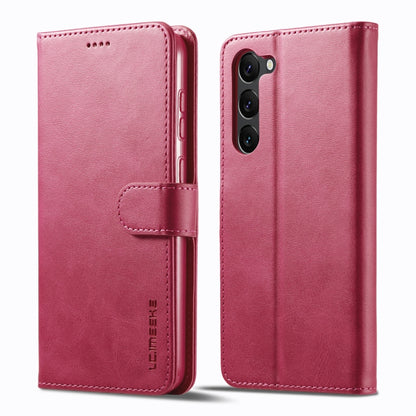 For Samsung Galaxy S24+ 5G LC.IMEEKE Calf Texture Leather Phone Case(Red) - Galaxy S24+ 5G Cases by LC.IMEEKE | Online Shopping South Africa | PMC Jewellery | Buy Now Pay Later Mobicred