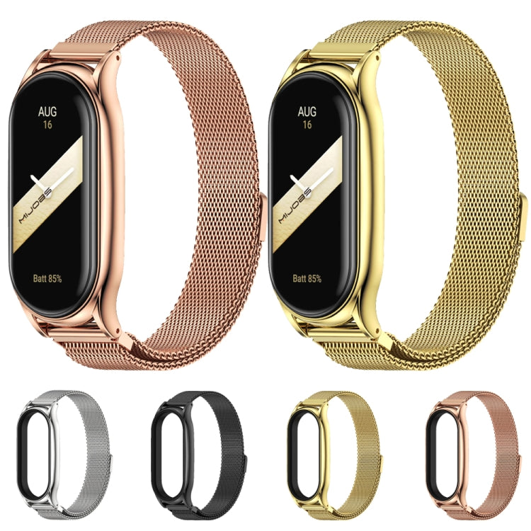 For Xiaomi Mi Band 8 Mijobs Plus Case Milan Magnetic Stainless Steel Watch Band(Black) - free shipping - PMc TechLife - Order now!