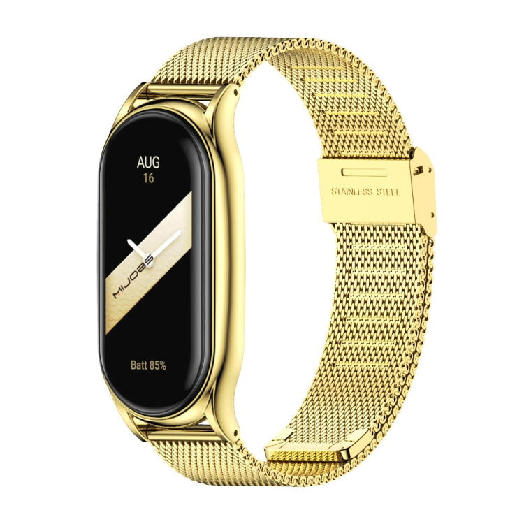 For Xiaomi Mi Band 8 Mijobs Plus Case Milan Buckle Metal Watch Band(Gold) - free shipping - PMc TechLife - Order now!