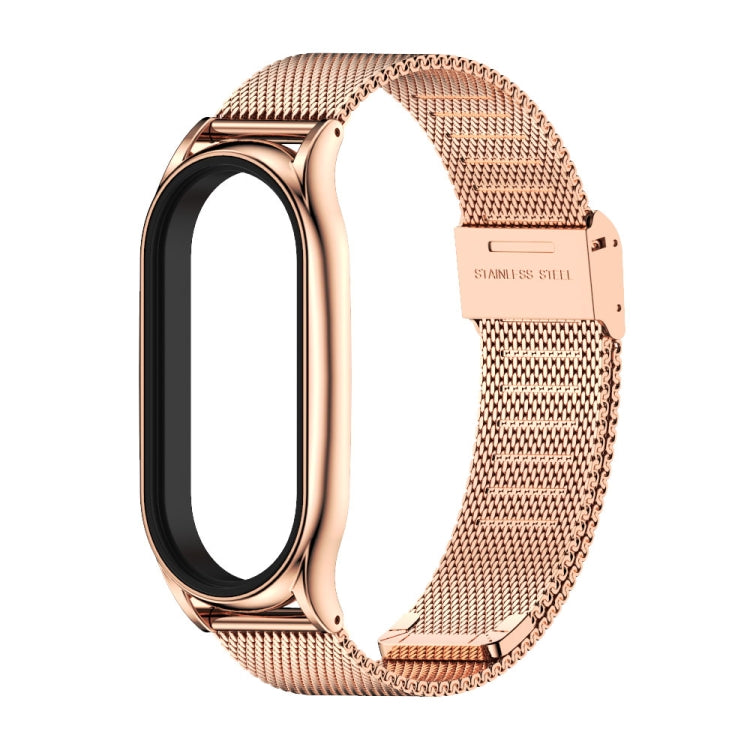For Xiaomi Mi Band 8 Mijobs Plus Case Milan Buckle Metal Watch Band(Rose Gold) - free shipping - PMc TechLife - Order now!