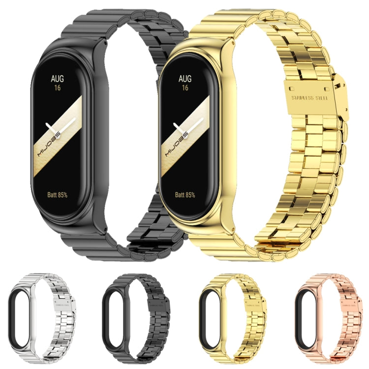 For Xiaomi Mi Band 8 Mijobs CS Case Bamboo Buckle Metal Watch Band(Gold) - free shipping - PMc TechLife - Order now!