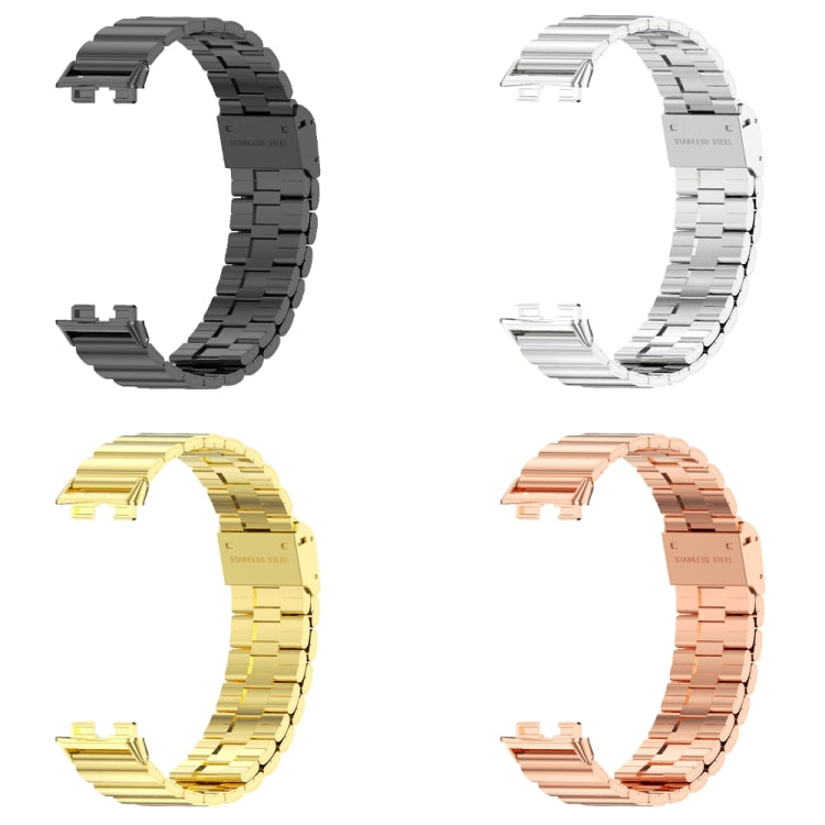 For Huawei Band 8 / 9 / 10 Mijobs Bamboo Buckle Stainless Steel Watch Band(Gold) - free shipping - PMC TechLife - Order now!