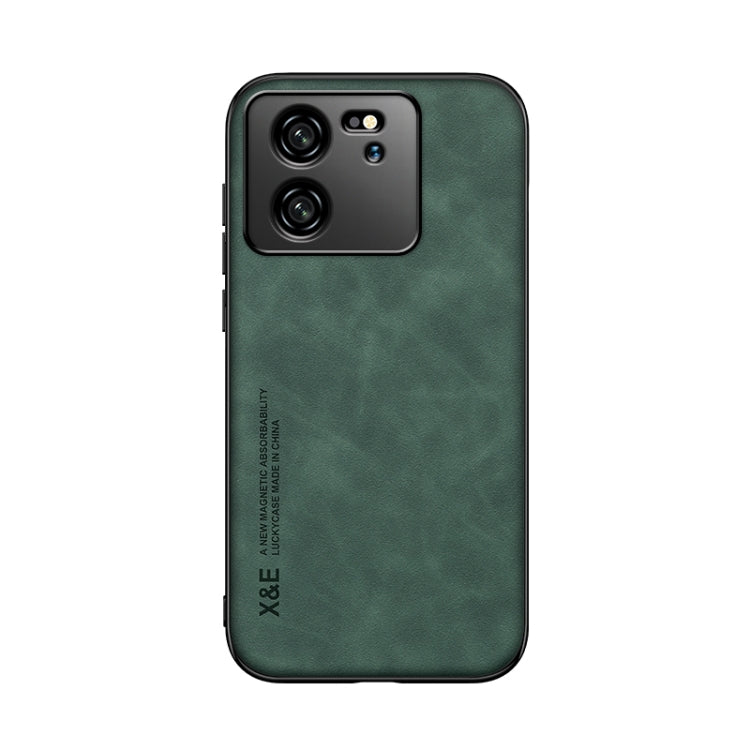 For Xiaomi Redmi K60 Ultra Skin Feel Magnetic Leather Back Phone Case(Green) - Redmi K60 Ultra Cases by PMC TechLife | Online Shopping South Africa | PMC TechLife | Buy Now Pay Later Mobicred