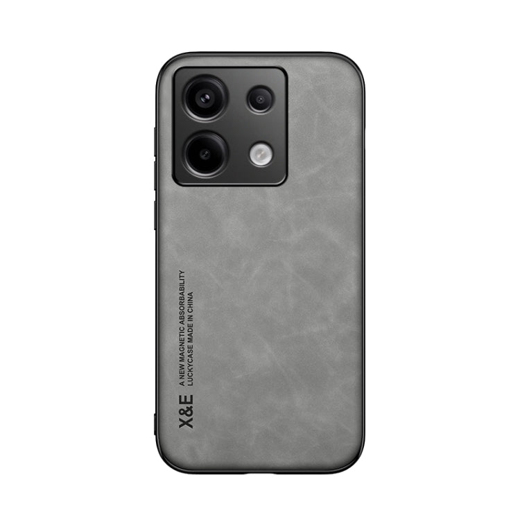 For Xiaomi Redmi Note 13 Pro 5G Skin Feel Magnetic Leather Back Phone Case(Light Grey) - Note 13 Pro Cases by PMC Jewellery | Online Shopping South Africa | PMC Jewellery | Buy Now Pay Later Mobicred