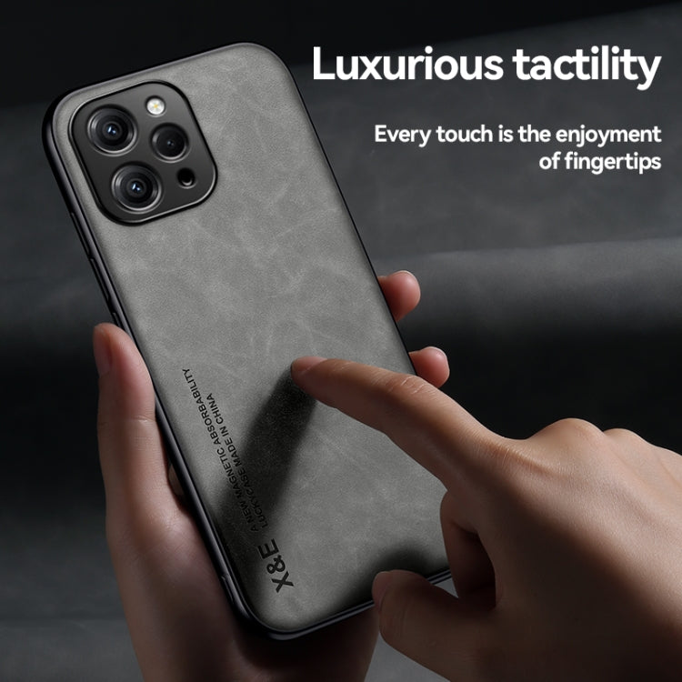 For Xiaomi 14 Ultra Skin Feel Magnetic Leather Back Phone Case(Dark Grey) - 14 Ultra Cases by PMC TechLife | Online Shopping South Africa | PMC TechLife | Buy Now Pay Later Mobicred
