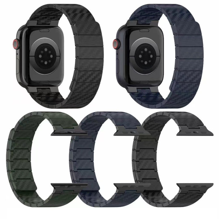 For Apple Watch SE 2023 44mm Carbon Fiber Magnetic Loop Watch Band(Midnight Blue) - free shipping - PMC TechLife - Order now!
