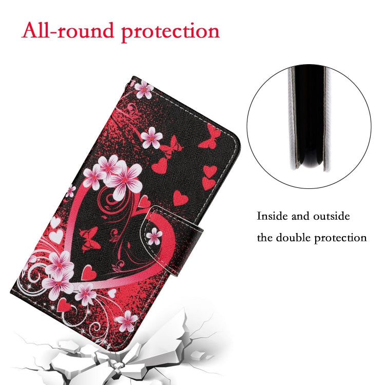 For iPhone 16 Pro 3D Colored Drawing Flip Leather Phone Case(Red Heart) - iPhone 16 Pro Cases by PMC Jewellery | Online Shopping South Africa | PMC Jewellery | Buy Now Pay Later Mobicred