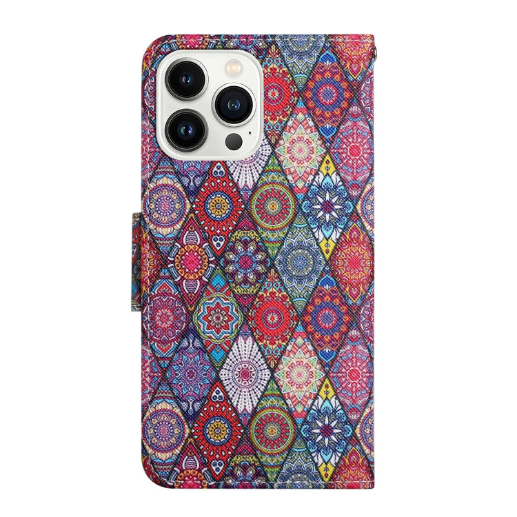 For iPhone 16 Pro 3D Colored Drawing Flip Leather Phone Case(Kaleidoscope) - iPhone 16 Pro Cases by PMC Jewellery | Online Shopping South Africa | PMC Jewellery | Buy Now Pay Later Mobicred