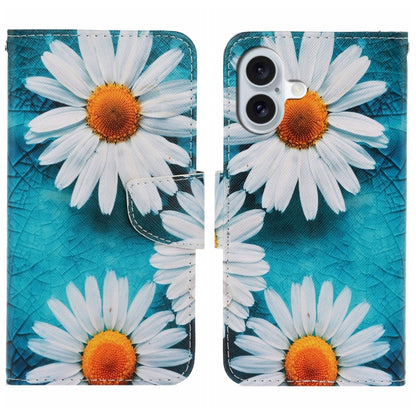 For iPhone 16 Plus 3D Colored Drawing Flip Leather Phone Case(Daisy) - iPhone 16 Plus Cases by PMC Jewellery | Online Shopping South Africa | PMC Jewellery | Buy Now Pay Later Mobicred