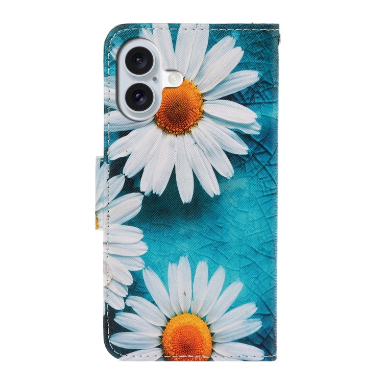 For iPhone 16 Plus 3D Colored Drawing Flip Leather Phone Case(Daisy) - iPhone 16 Plus Cases by PMC Jewellery | Online Shopping South Africa | PMC Jewellery | Buy Now Pay Later Mobicred