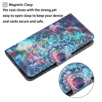 For iPhone 16 3D Colored Drawing Flip Leather Phone Case(Star Mandala) - iPhone 16 Cases by PMC Jewellery | Online Shopping South Africa | PMC Jewellery | Buy Now Pay Later Mobicred