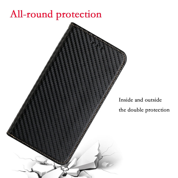 For Samsung Galaxy S24 Ultra 5G Carbon Fiber Texture Flip Holder Leather Phone Case(Black) - Galaxy S24 Ultra 5G Cases by PMC Jewellery | Online Shopping South Africa | PMC Jewellery