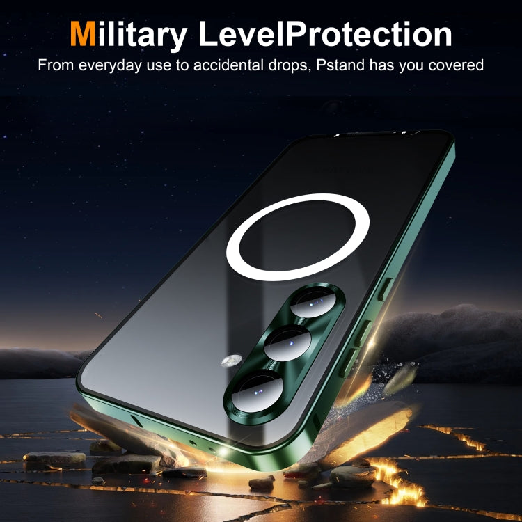 For Samsung Galaxy S24 FE 5G MagSafe Magnetic Frosted Metal Phone Case(Green) - Galaxy S24 FE 5G Cases by PMC Jewellery | Online Shopping South Africa | PMC Jewellery | Buy Now Pay Later Mobicred