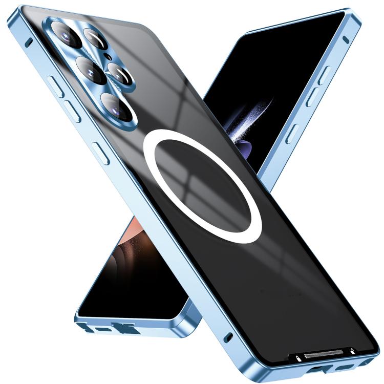 For Samsung Galaxy S25 Ultra 5G MagSafe Magnetic Frosted Metal Phone Case(Blue) - Galaxy S25 Ultra 5G Cases by PMC Jewellery | Online Shopping South Africa | PMC Jewellery | Buy Now Pay Later Mobicred
