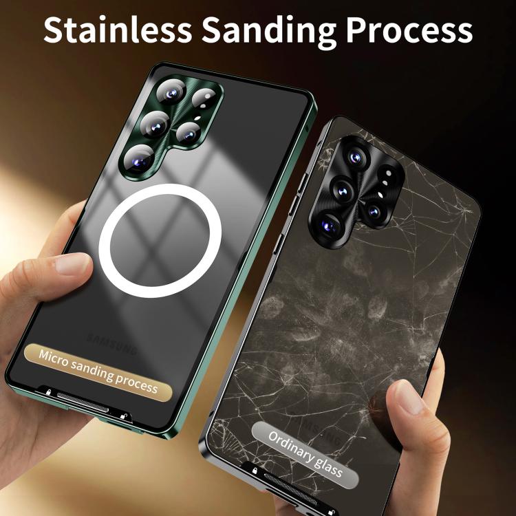 For Samsung Galaxy S25 Ultra 5G MagSafe Magnetic Frosted Metal Phone Case(Blue) - Galaxy S25 Ultra 5G Cases by PMC Jewellery | Online Shopping South Africa | PMC Jewellery | Buy Now Pay Later Mobicred
