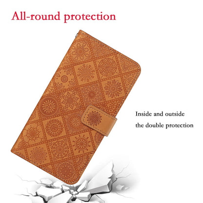 For iPhone 16 Pro Max Ethnic Style Embossed Pattern Leather Phone Case(Brown) - iPhone 16 Pro Max Cases by PMC Jewellery | Online Shopping South Africa | PMC Jewellery | Buy Now Pay Later Mobicred