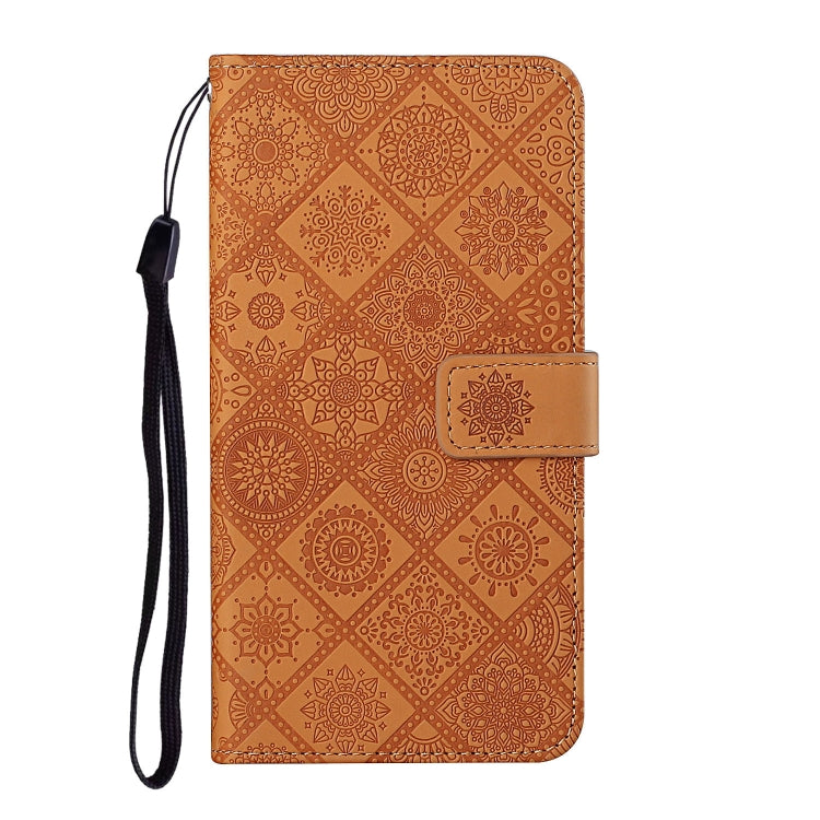 For iPhone 16 Plus Ethnic Style Embossed Pattern Leather Phone Case(Brown) - iPhone 16 Plus Cases by PMC Jewellery | Online Shopping South Africa | PMC Jewellery | Buy Now Pay Later Mobicred