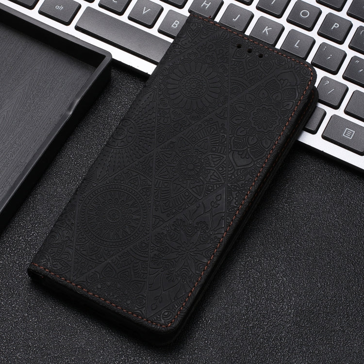 For Samsung Galaxy S24 5G Ethnic Embossed Adsorption Leather Phone Case(Black) - Galaxy S24 5G Cases by PMC Jewellery | Online Shopping South Africa | PMC Jewellery