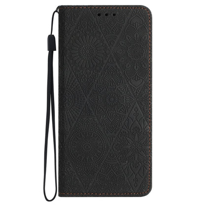 For Samsung Galaxy S24 5G Ethnic Embossed Adsorption Leather Phone Case(Black) - Galaxy S24 5G Cases by PMC Jewellery | Online Shopping South Africa | PMC Jewellery