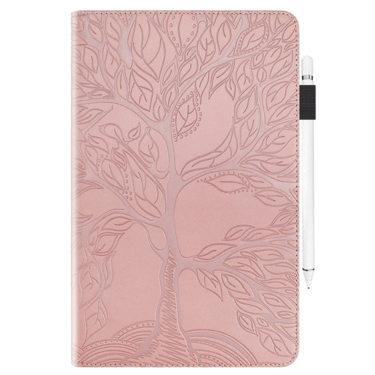 For Amazon Fire Max 11 Life Tree Series Horizontal Flip Leather Tablet Case(Rose Gold) - Amazon by PMC TechLife | Online Shopping South Africa | PMC TechLife | Buy Now Pay Later Mobicred