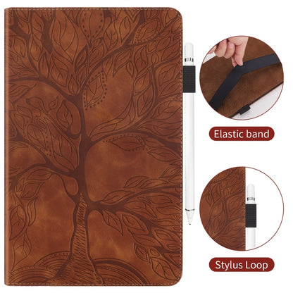 For Samsung Galaxy Tab S9 Ultra Life Tree Series Horizontal Flip Leather Tablet Case(Brown) - Galaxy Tab S9 Ultra Cases by PMC Jewellery | Online Shopping South Africa | PMC Jewellery