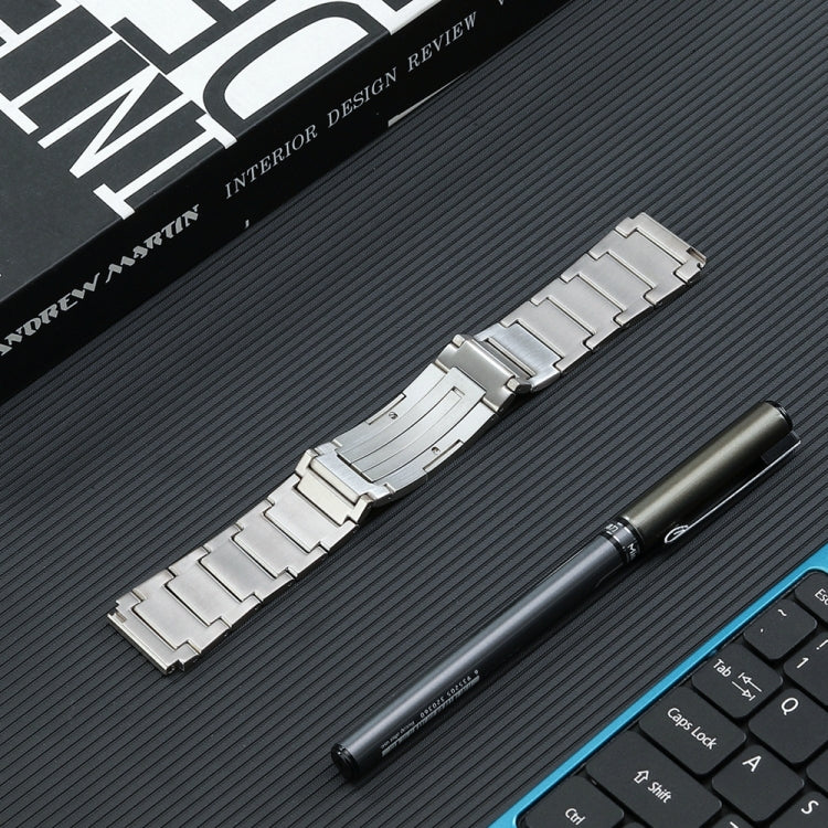 For Huawei Watch 4 Pro/GT3/GT2 Porsche Ver 22mm Three Strains HW Buckle Titanium Steel Watch Band(Silver) - free shipping - PMC TechLife - Order now!