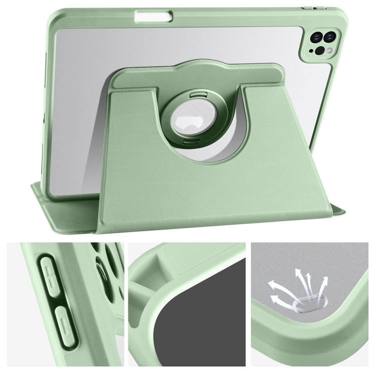 For iPad Pro 11 2024 Acrylic 360 Rotation Detachable Leather Tablet Case(Green) - iPad Pro 11 2024 Cases by PMC Jewellery | Online Shopping South Africa | PMC Jewellery | Buy Now Pay Later Mobicred