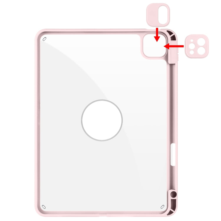 For iPad Pro 13 2024 Acrylic 360 Rotation Detachable Leather Tablet Case(Sand Pink) - iPad Pro 13 2024 Cases by PMC Jewellery | Online Shopping South Africa | PMC Jewellery | Buy Now Pay Later Mobicred