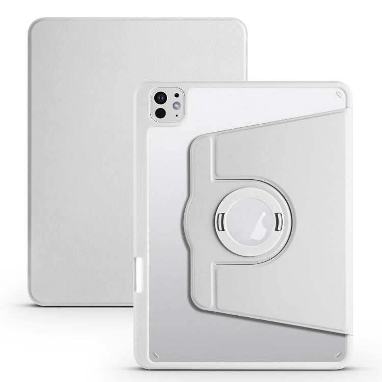 For iPad Pro 13 2024 Acrylic 360 Rotation Detachable Leather Tablet Case(Grey) - iPad Pro 13 2024 Cases by PMC TechLife | Online Shopping South Africa | PMC TechLife | Buy Now Pay Later Mobicred