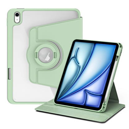 For iPad Air 13 2024 Acrylic 360 Rotation Detachable Leather Tablet Case(Green) - iPad Air 13 2024 Cases by PMC Jewellery | Online Shopping South Africa | PMC Jewellery | Buy Now Pay Later Mobicred