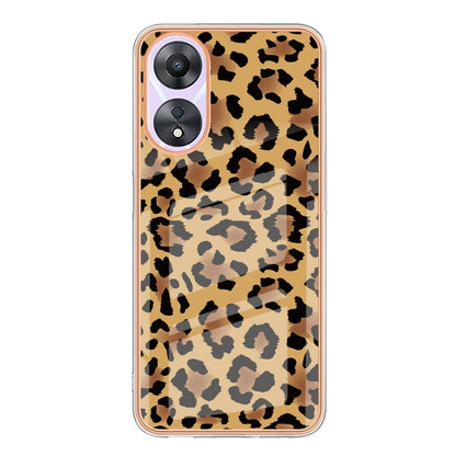 For OPPO A78 / A58 Electroplating Marble Dual-side IMD Phone Case(Leopard Print) - OPPO Cases by PMC Jewellery | Online Shopping South Africa | PMC Jewellery | Buy Now Pay Later Mobicred