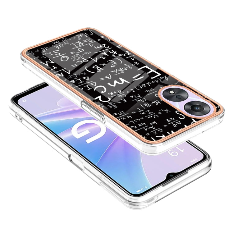 For OPPO A78 / A58 Electroplating Marble Dual-side IMD Phone Case(Equation) - OPPO Cases by PMC Jewellery | Online Shopping South Africa | PMC Jewellery | Buy Now Pay Later Mobicred