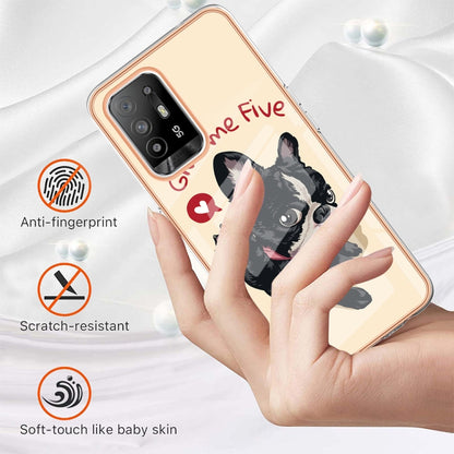 For OPPO A94 5G / A95 5G Electroplating Marble Dual-side IMD Phone Case(Lucky Dog) - OPPO Cases by PMC Jewellery | Online Shopping South Africa | PMC Jewellery | Buy Now Pay Later Mobicred