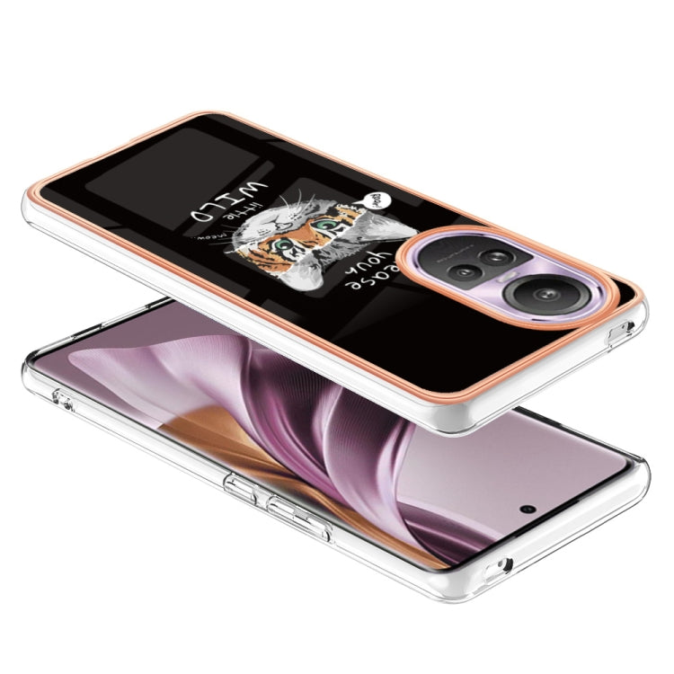 For OPPO Reno10 Pro 5G Global Electroplating Marble Dual-side IMD Phone Case(Natural Growth) - OPPO Cases by PMC TechLife | Online Shopping South Africa | PMC TechLife | Buy Now Pay Later Mobicred